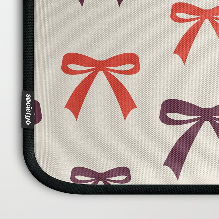 Christmas Bows Pattern Laptop Sleeve Gallery Image 3