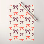 Christmas Bows Pattern Wrapping Paper Gallery Image 1