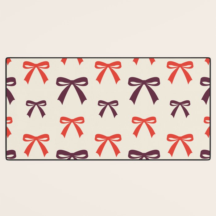 Christmas Bows Pattern Desk Mat Gallery Image 3