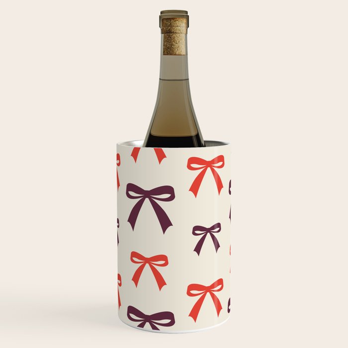 Christmas Bows Pattern Wine Chiller Gallery Image 3