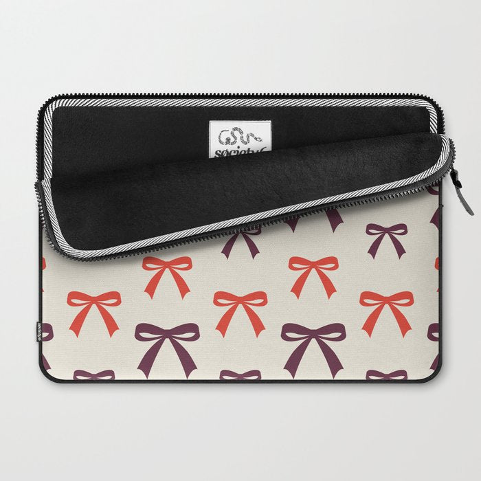 Christmas Bows Pattern Laptop Sleeve Gallery Image 2