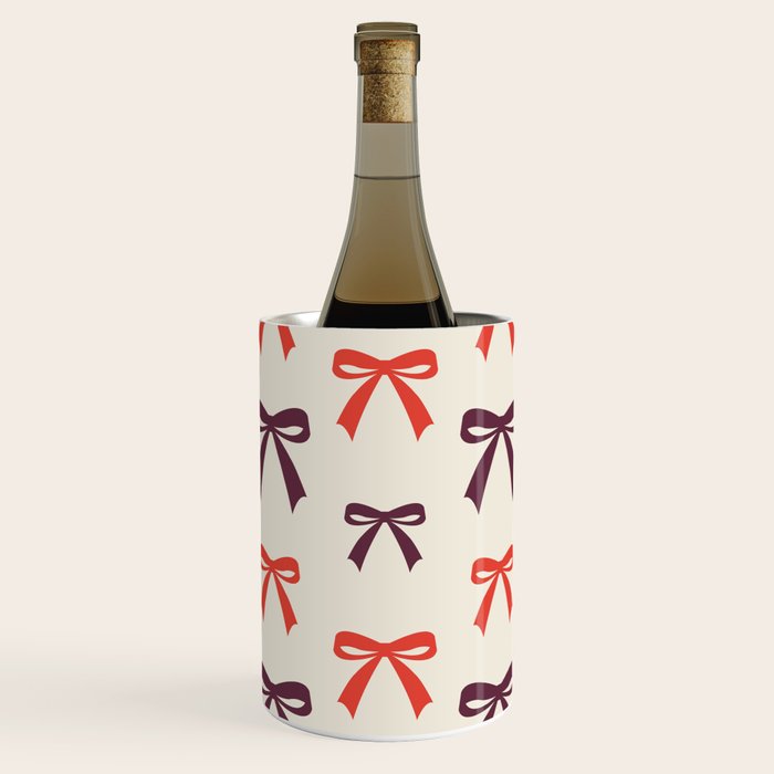 Christmas Bows Pattern Wine Chiller Gallery Image 1