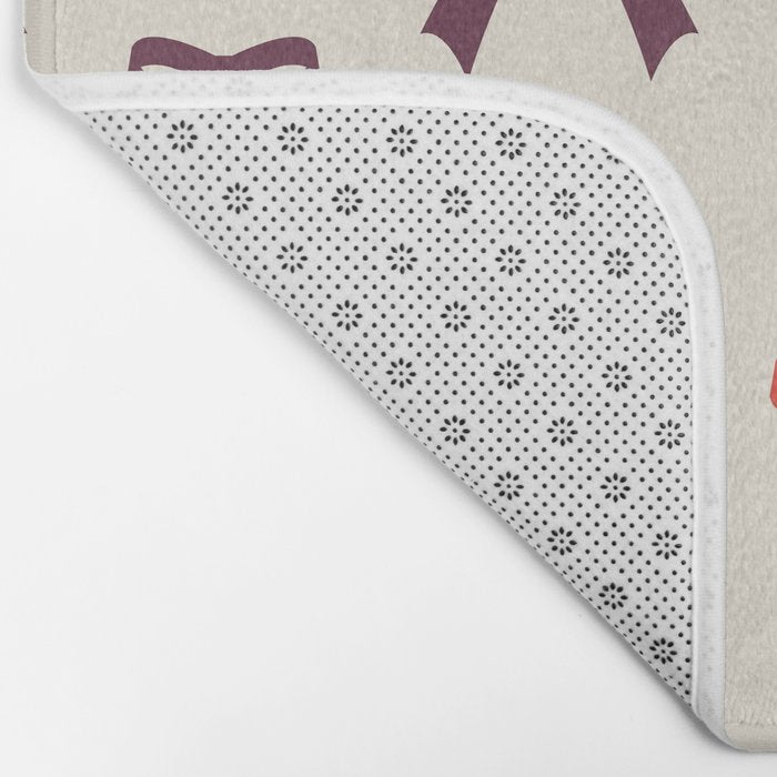 Christmas Bows Pattern Bath Mat Gallery Image 2