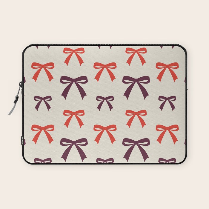Christmas Bows Pattern Laptop Sleeve Gallery Image 1