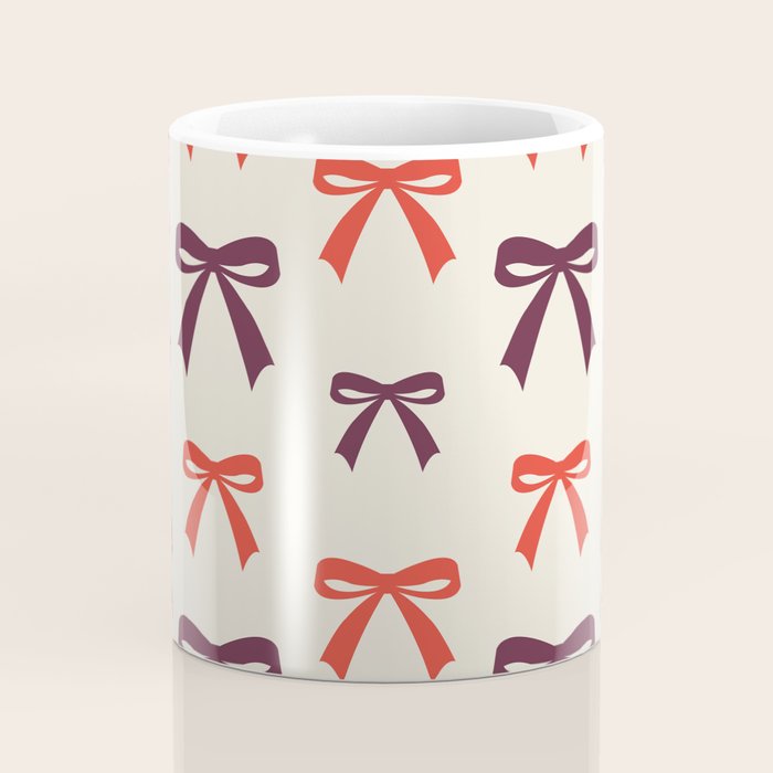 Christmas Bows Pattern Coffee Mug Gallery Image 4