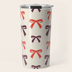Christmas Bows Pattern Travel Mug Gallery Image 1