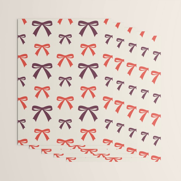 Christmas Bows Pattern Wrapping Paper Gallery Image 3