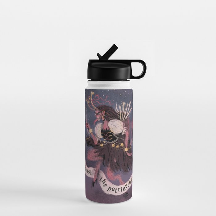 Krampus â Smash the Patriarchy Water Bottle Gallery Image 1