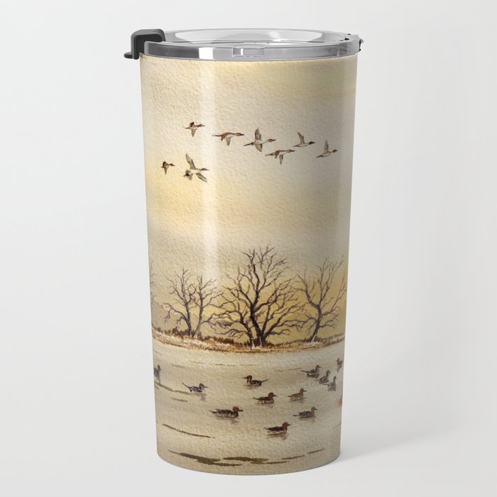 Hunting Pintail Ducks Travel Mug Gallery Image 3