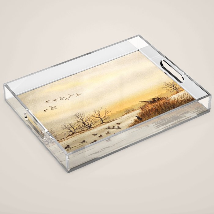 Hunting Pintail Ducks Acrylic Tray Gallery Image 1