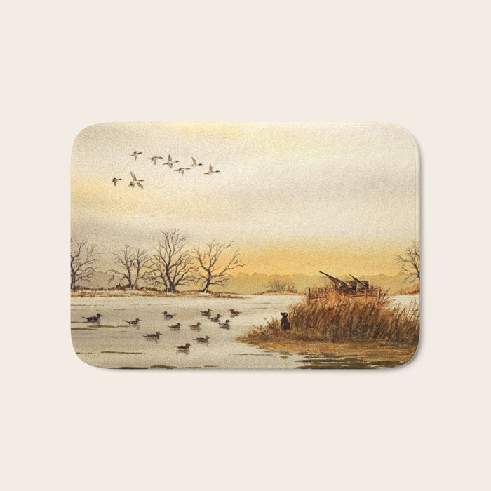 Hunting Pintail Ducks Bath Mat Gallery Image 1