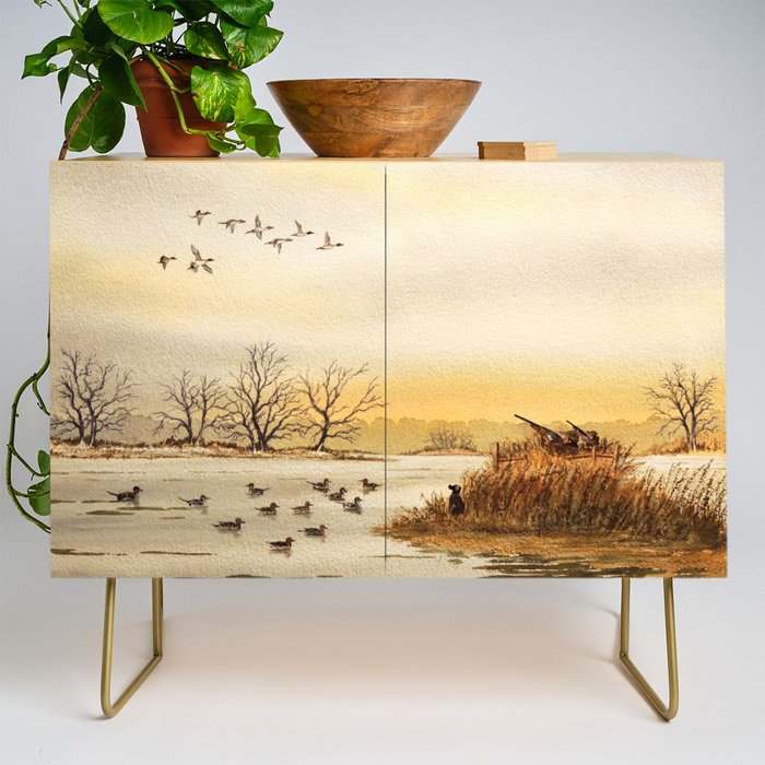 Hunting Pintail Ducks Credenza Gallery Image 1