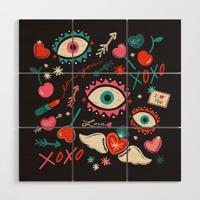 Love Pop Icons Wood Wall Art Gallery Image 1