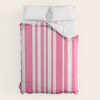 Classic Stripes XXXIII - 90s Barbie Pink Duvet Cover Gallery Image 6