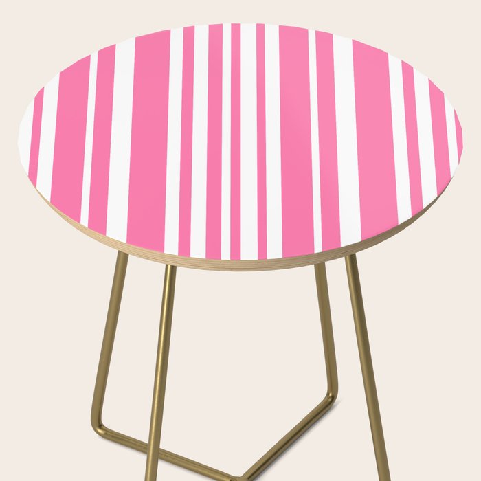 Classic Stripes XXXIII - 90s Barbie Pink Side Table Gallery Image 2