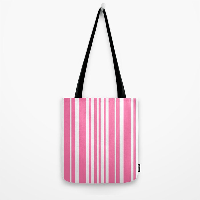 Classic Stripes XXXIII - 90s Barbie Pink Tote Bag Gallery Image 2