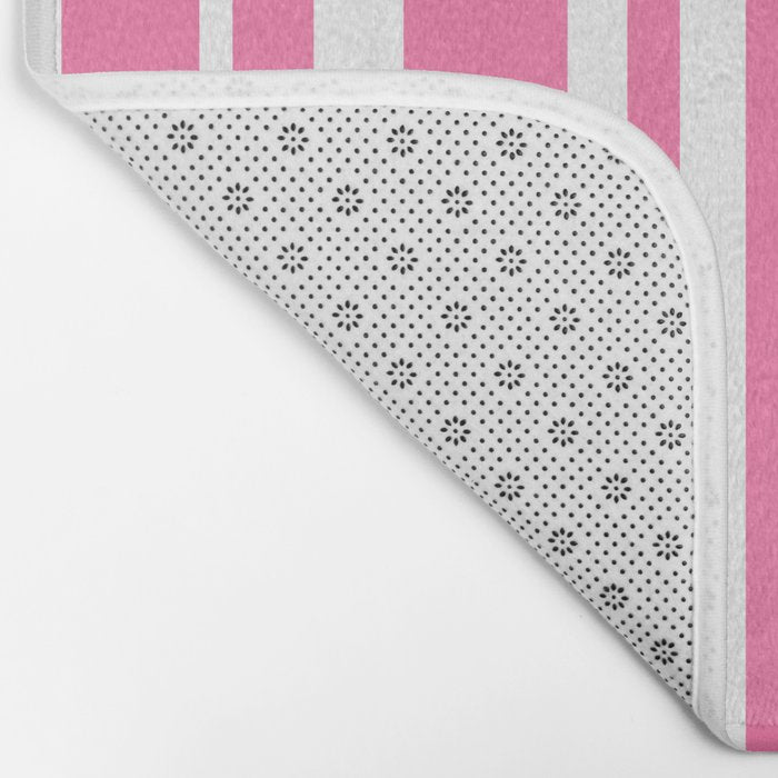 Classic Stripes XXXIII - 90s Barbie Pink Bath Mat Gallery Image 2