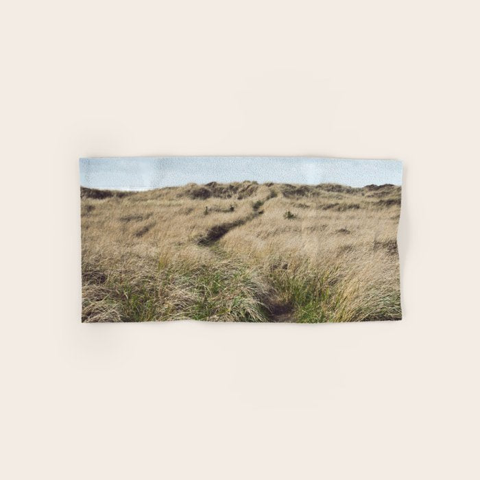 Oregon Dune Grass Adventure - Nature Photography Bath Towel Gallery Image 1