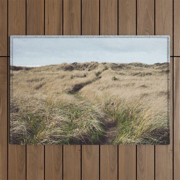 Oregon Dune Grass Adventure - Nature Photography Outdoor Rug Gallery Image 1