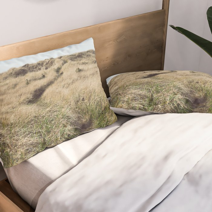 Oregon Dune Grass Adventure - Nature Photography Pillow Sham Gallery Image 2