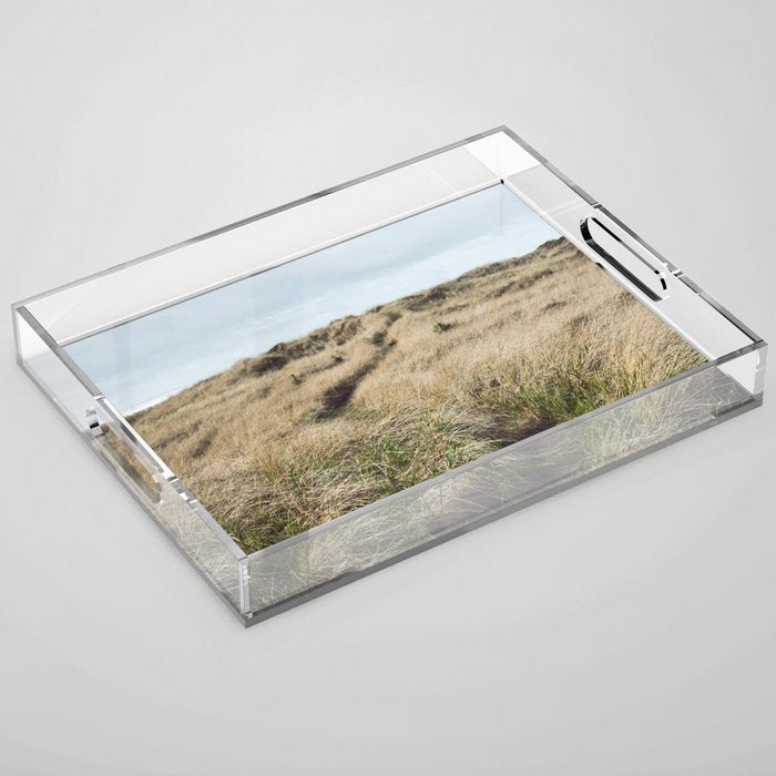 Oregon Dune Grass Adventure - Nature Photography Acrylic Tray Gallery Image 1