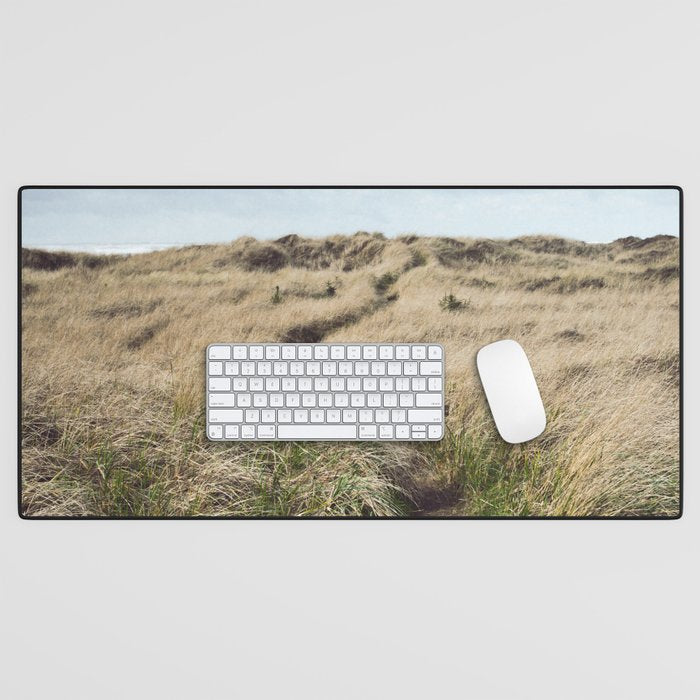 Oregon Dune Grass Adventure - Nature Photography Desk Mat Gallery Image 1