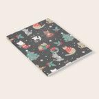Christmas Festive Cute Holiday Kittens on Dark Notebook Gallery Image 2