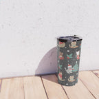 Christmas Festive Cute Holiday Kittens on Dark Travel Mug Gallery Image 4