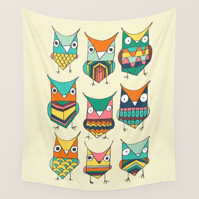 Give a hoot Wall Tapestry Gallery Image 1