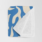Abstract blue flower petal nature art pattern Throw Blanket Gallery Image 3