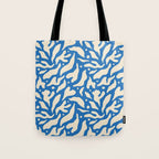 Abstract blue flower petal nature art pattern Tote Bag Gallery Image 1