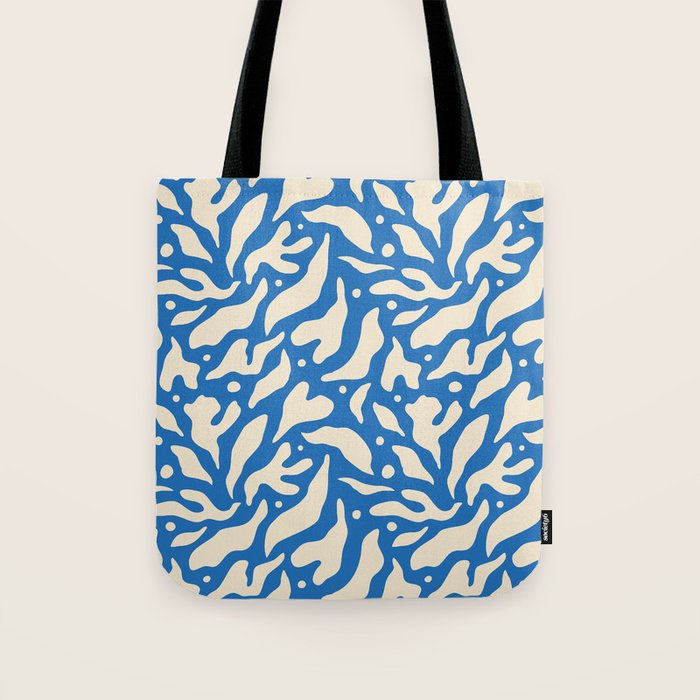 Abstract blue flower petal nature art pattern Tote Bag Gallery Image 1