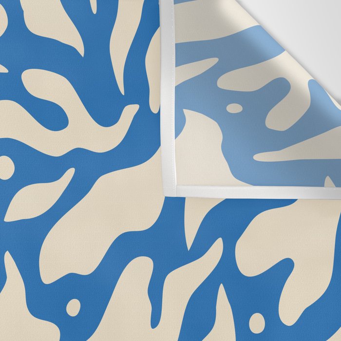 Abstract blue flower petal nature art pattern Wall Tapestry Gallery Image 3