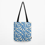 Abstract blue flower petal nature art pattern Tote Bag Gallery Image 2