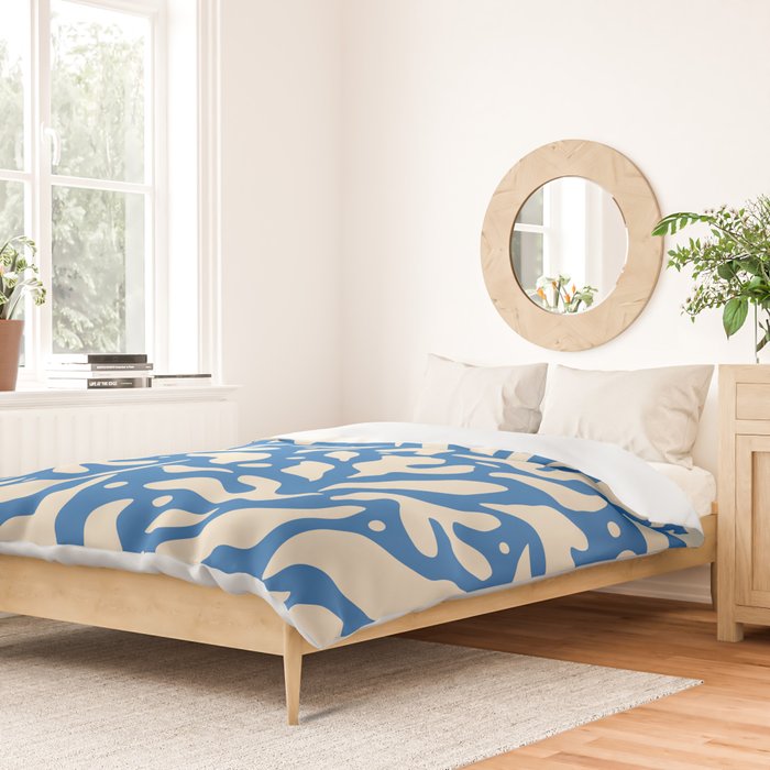 Abstract blue flower petal nature art pattern Duvet Cover Gallery Image 2