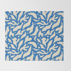 Abstract blue flower petal nature art pattern Throw Blanket Gallery Image 2