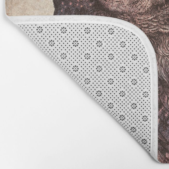 Tawny Owl Pink Bath Mat Gallery Image 2