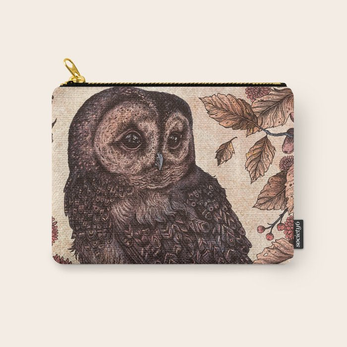 Tawny Owl Pink Carry All Pouch Gallery Image 1