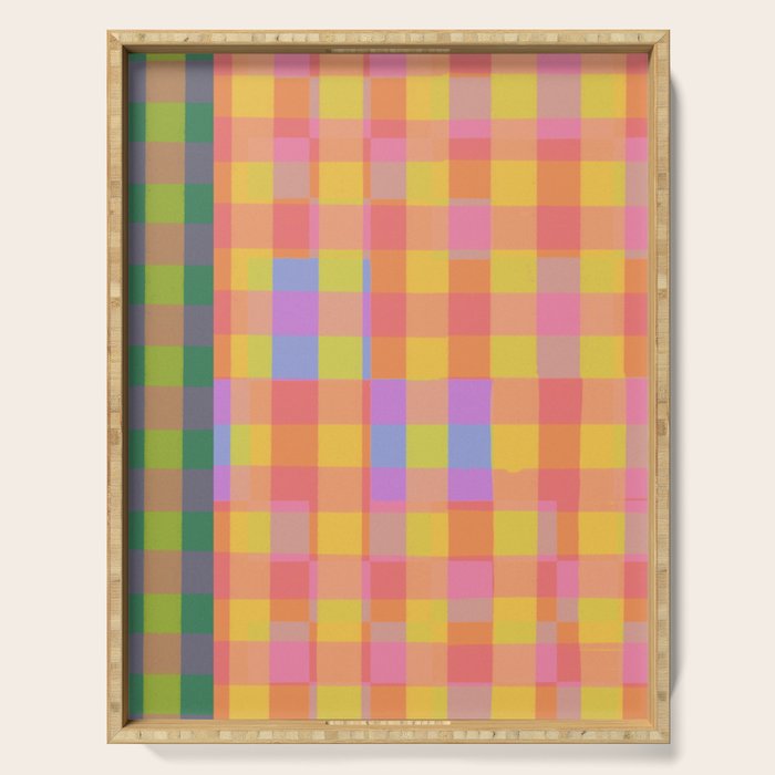 Rainbow criss-cross Serving Tray Gallery Image 1