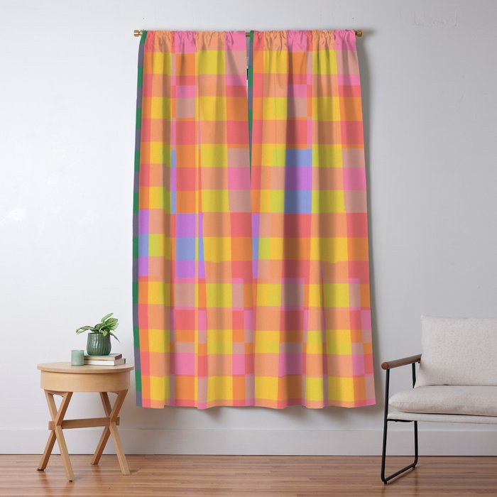 Rainbow criss-cross Window Curtain Gallery Image 1