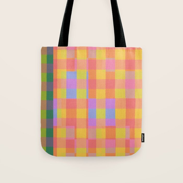 Rainbow criss-cross Tote Bag Gallery Image 1