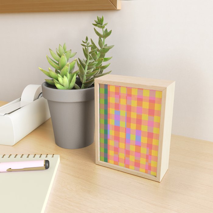 Rainbow criss-cross Mini Art Print Gallery Image 2