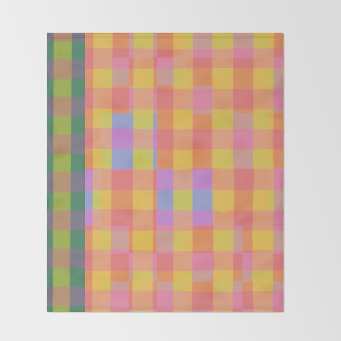Rainbow criss-cross Throw Blanket Gallery Image 2