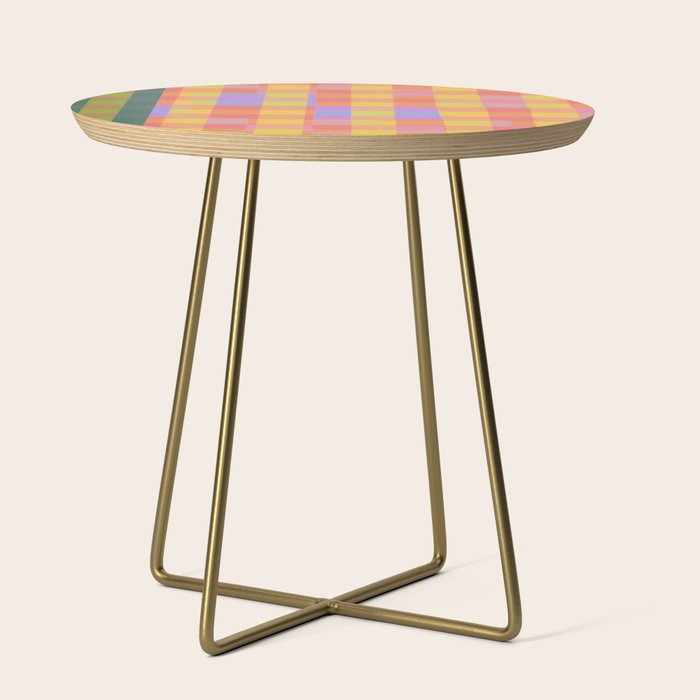 Rainbow criss-cross Side Table Gallery Image 1