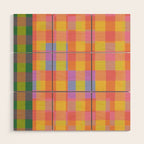 Rainbow criss-cross Wood Wall Art Gallery Image 1