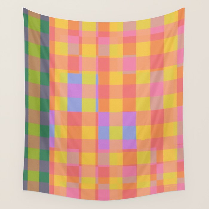 Rainbow criss-cross Wall Tapestry Gallery Image 4
