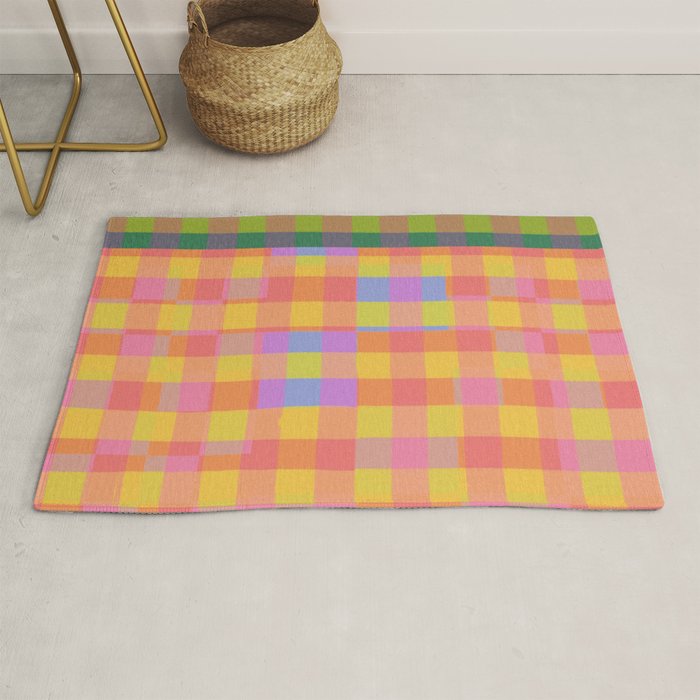 Rainbow criss-cross Rug Gallery Image 1