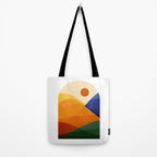 Retro Mountain Sunset Tote Bag Gallery Image 2