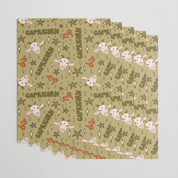 Capricorn Print Wrapping Paper Gallery Image 3