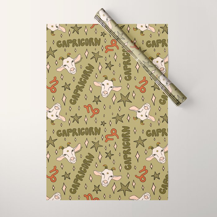 Capricorn Print Wrapping Paper Gallery Image 1